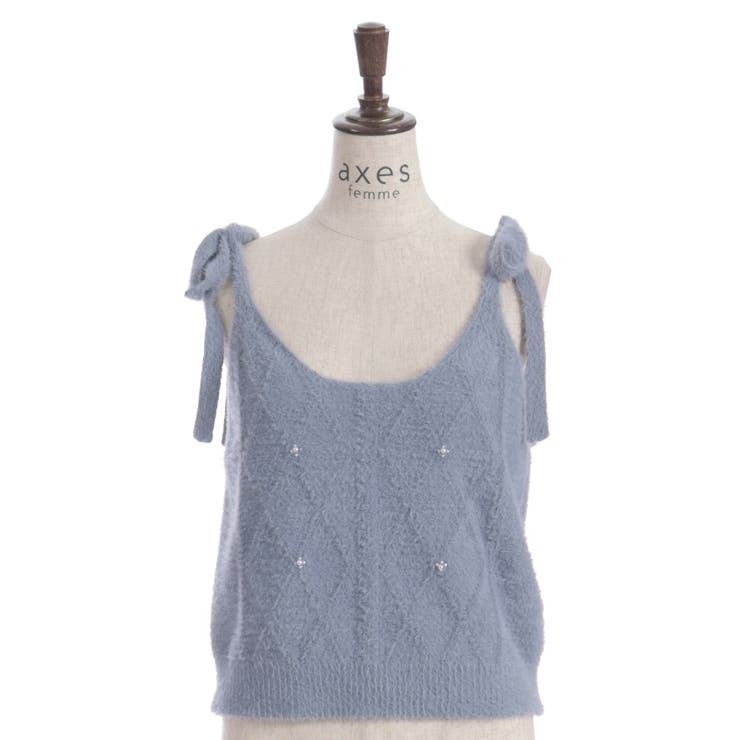 肩リボンシャギービスチェ | axes femme | 詳細画像13 