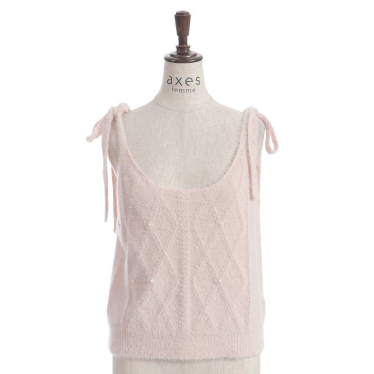 肩リボンシャギービスチェ | axes femme | 詳細画像19 