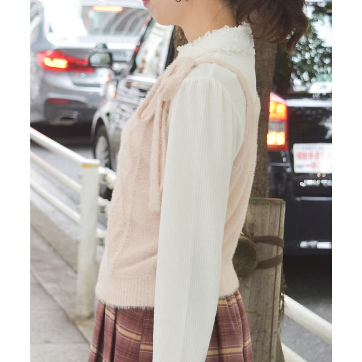 肩リボンシャギービスチェ | axes femme | 詳細画像2 