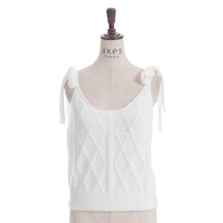 肩リボンシャギービスチェ | axes femme | 詳細画像5 