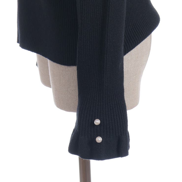 ブローチ付バイカラー襟ニット | axes femme | 詳細画像22 