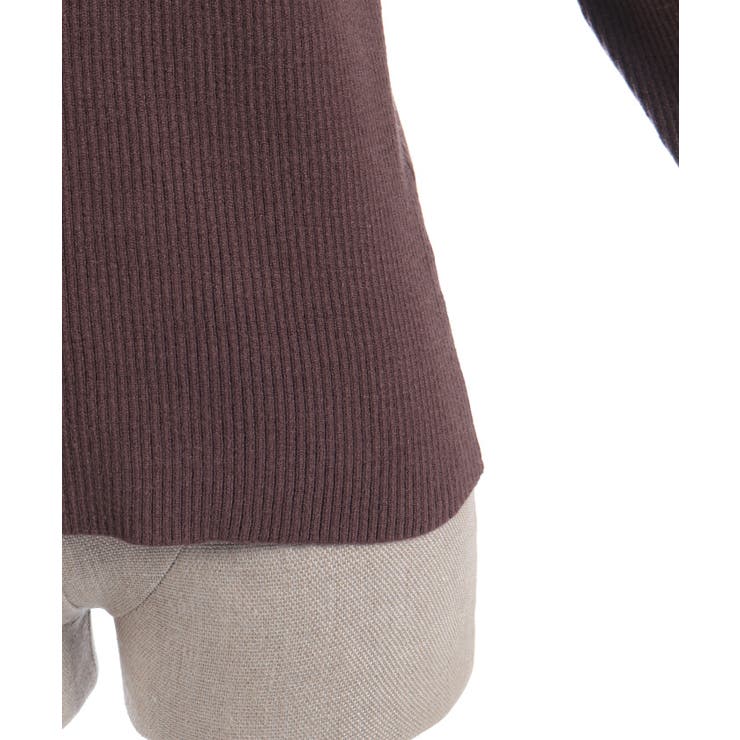 ブローチ付バイカラー襟ニット | axes femme | 詳細画像27 