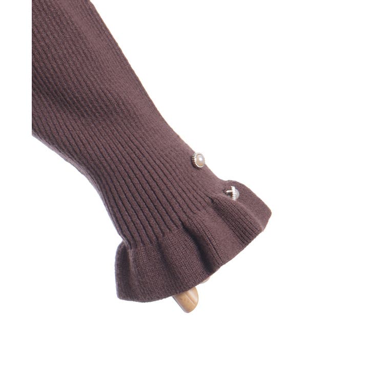 ブローチ付バイカラー襟ニット | axes femme | 詳細画像30 