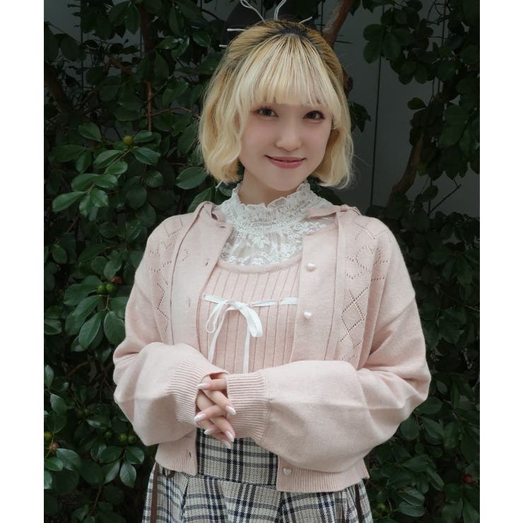 ニットビスチェ×カーディガンセット | axes femme | 詳細画像11 
