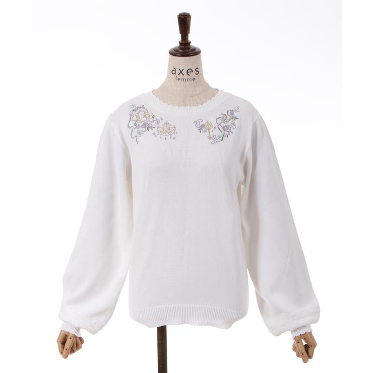 メルヘン刺繍ニット[品番：IGAW0003353]｜axes femme