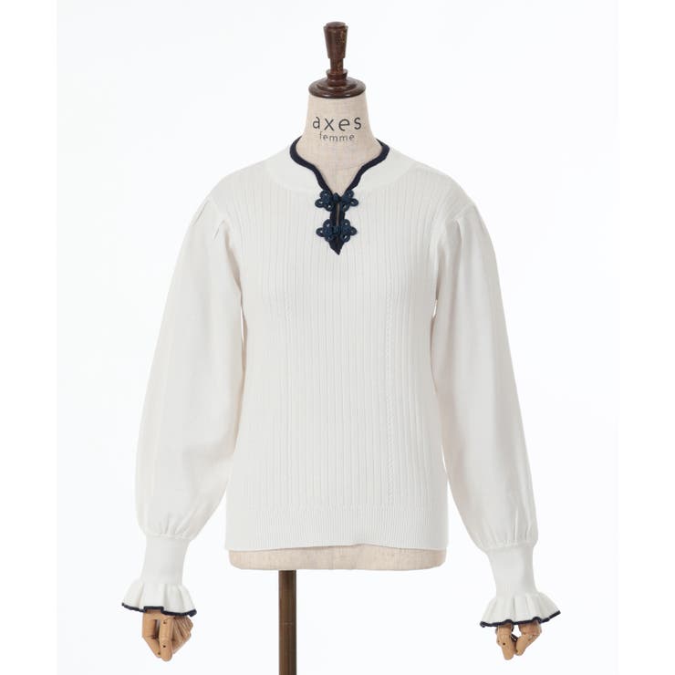 極美品 名作 VIVIENNE TAM Wドラゴン チャイナボタン ニット 0 RED DRAGON EMBROIDERY ON STRETCH NETTING ブラウス｜VIVIENNE