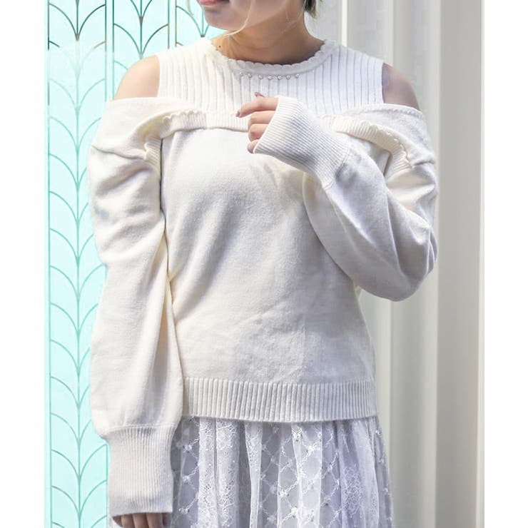 生成り | レイヤード風ニット | axes femme