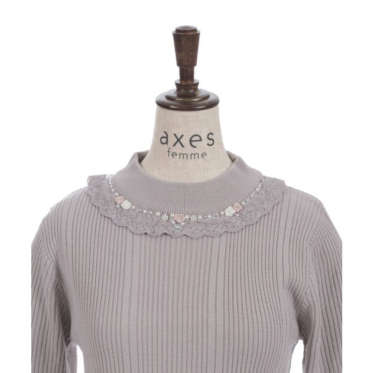 バラボトルネックリブニット | axes femme | 詳細画像32 