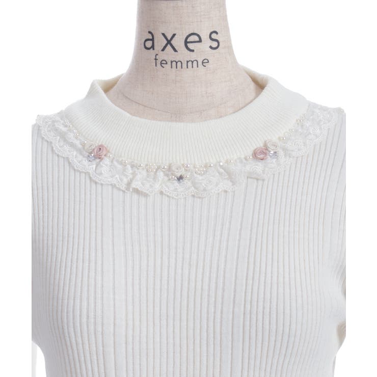 バラボトルネックリブニット | axes femme | 詳細画像7 
