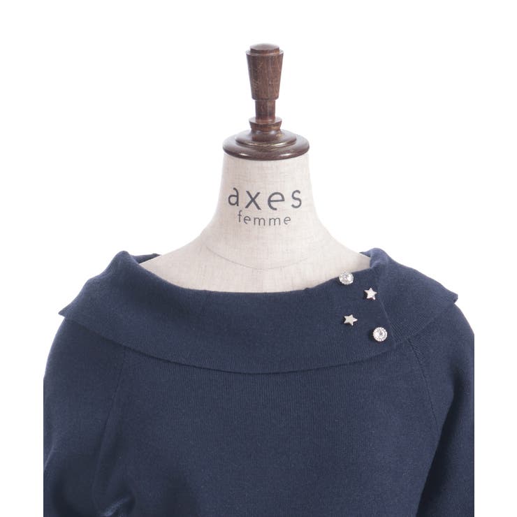 アステリズム刺繍ニットプルオーバー | axes femme | 詳細画像20 