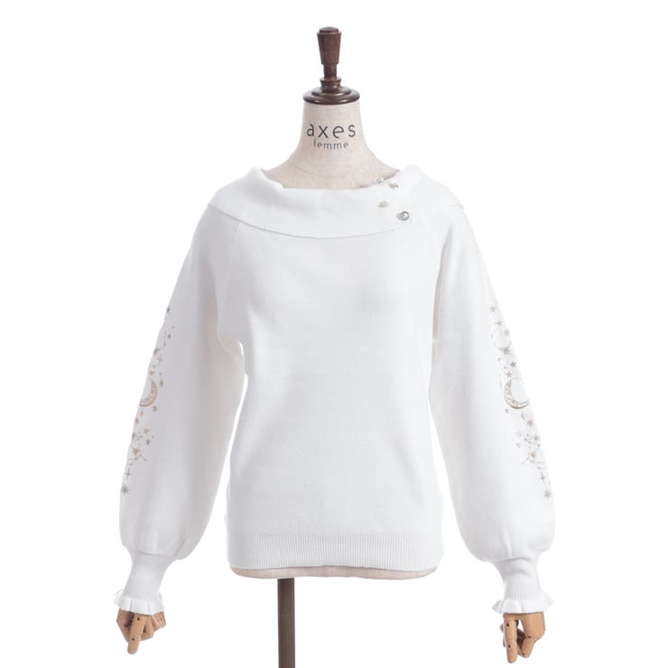 アステリズム刺繍ニットプルオーバー | axes femme | 詳細画像25 