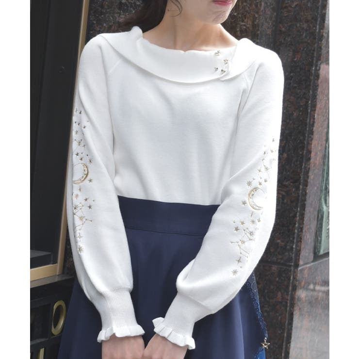 アステリズム刺繍ニットプルオーバー | axes femme | 詳細画像6 