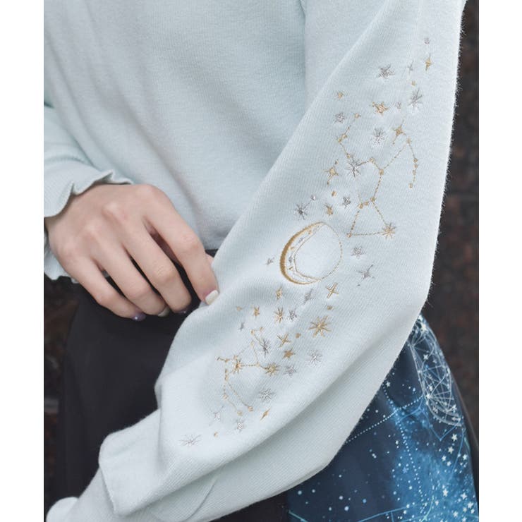 アステリズム刺繍ニットプルオーバー | axes femme | 詳細画像7 