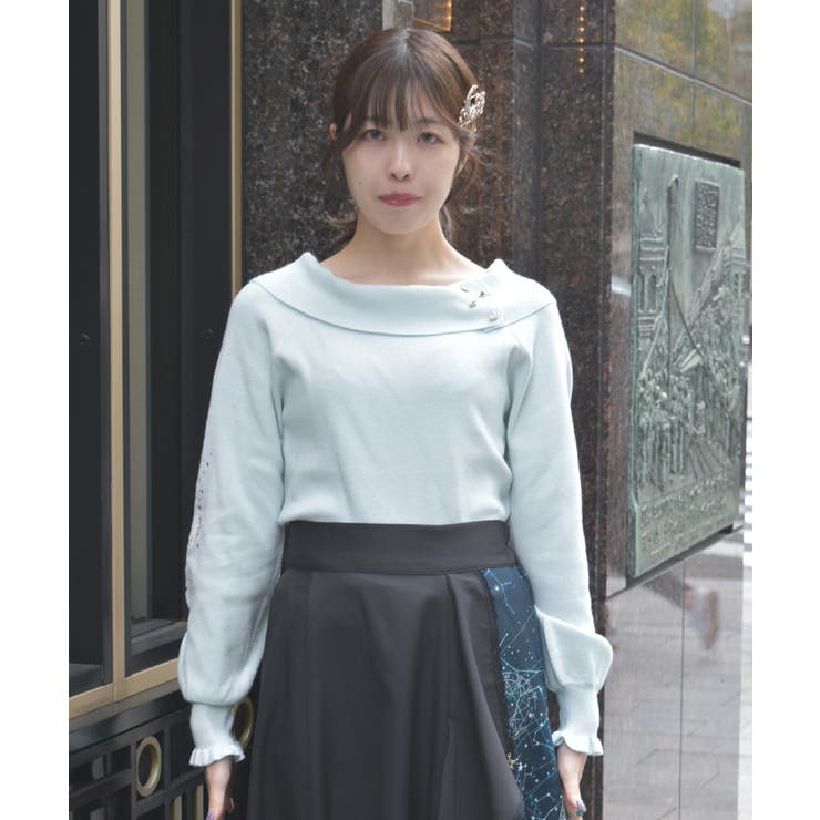 アステリズム刺繍ニットプルオーバー | axes femme | 詳細画像8 