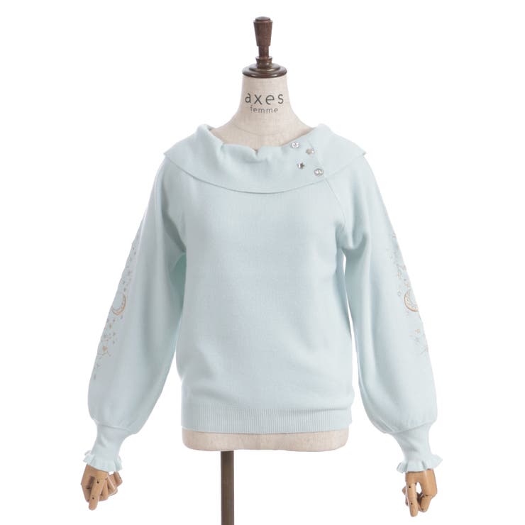 アステリズム刺繍ニットプルオーバー | axes femme | 詳細画像9 