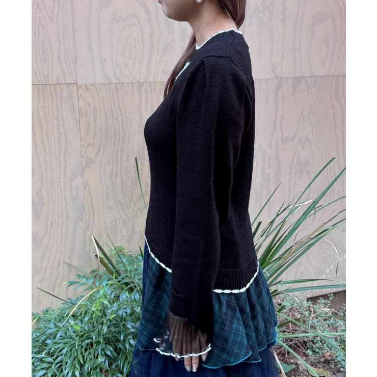 ハートジャカードニットプルオーバー | axes femme | 詳細画像2 