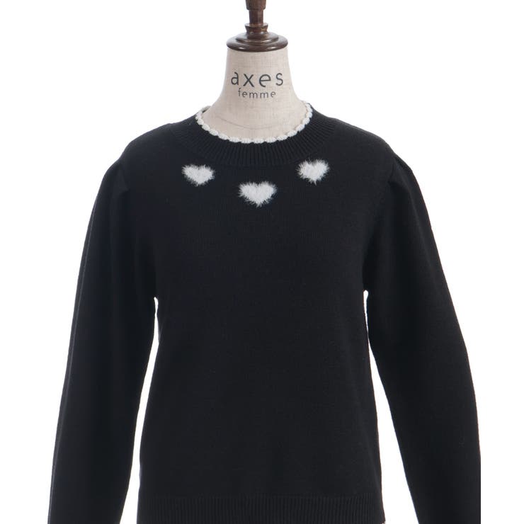 ハートジャカードニットプルオーバー | axes femme | 詳細画像25 