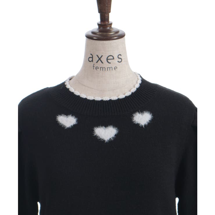 ハートジャカードニットプルオーバー | axes femme | 詳細画像27 