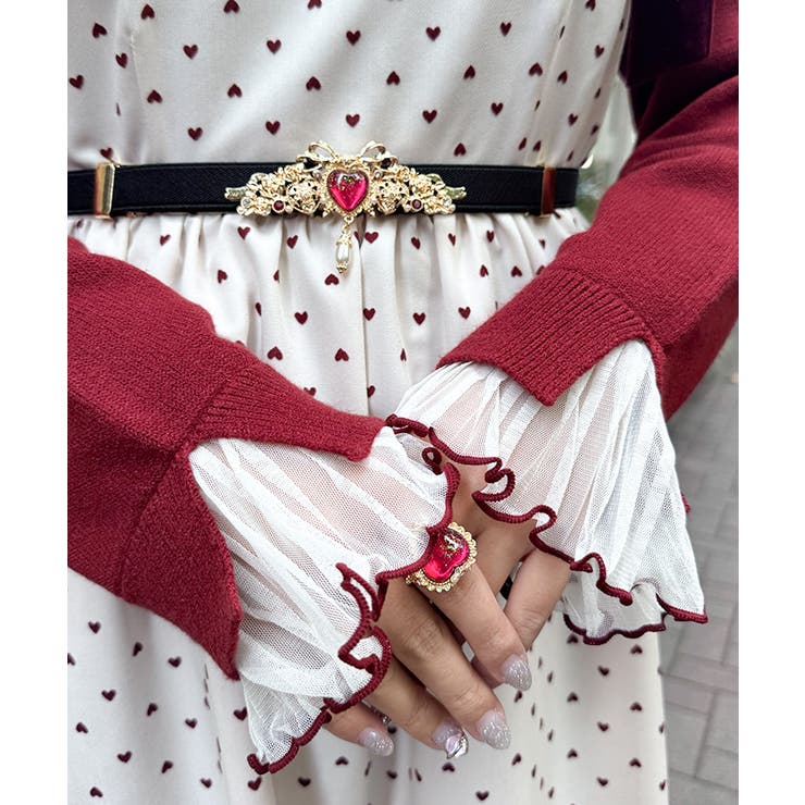 ハートジャカードニットプルオーバー | axes femme | 詳細画像7 