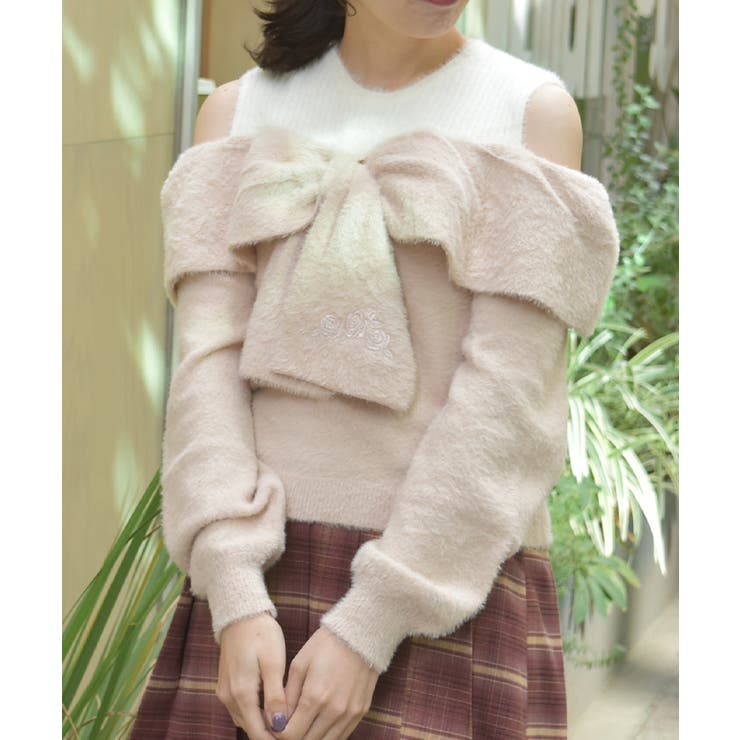 ピンク | リボンフェザーニット | axes femme