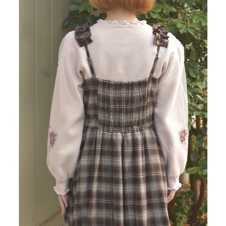 カメリア刺繍チュール袖ニット | axes femme | 詳細画像12 