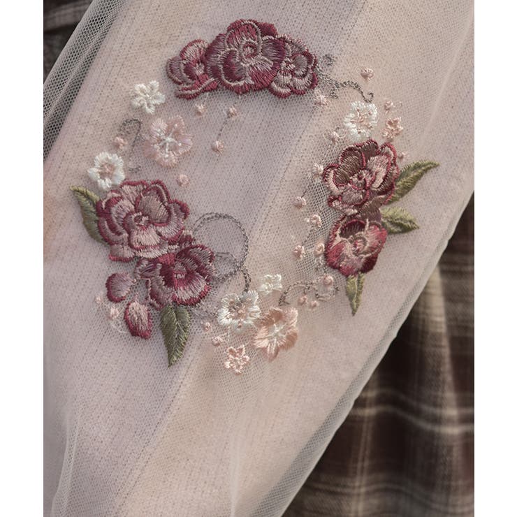 カメリア刺繍チュール袖ニット | axes femme | 詳細画像13 