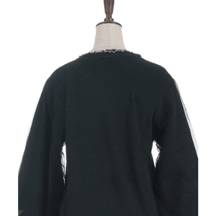 カメリア刺繍チュール袖ニット | axes femme | 詳細画像29 