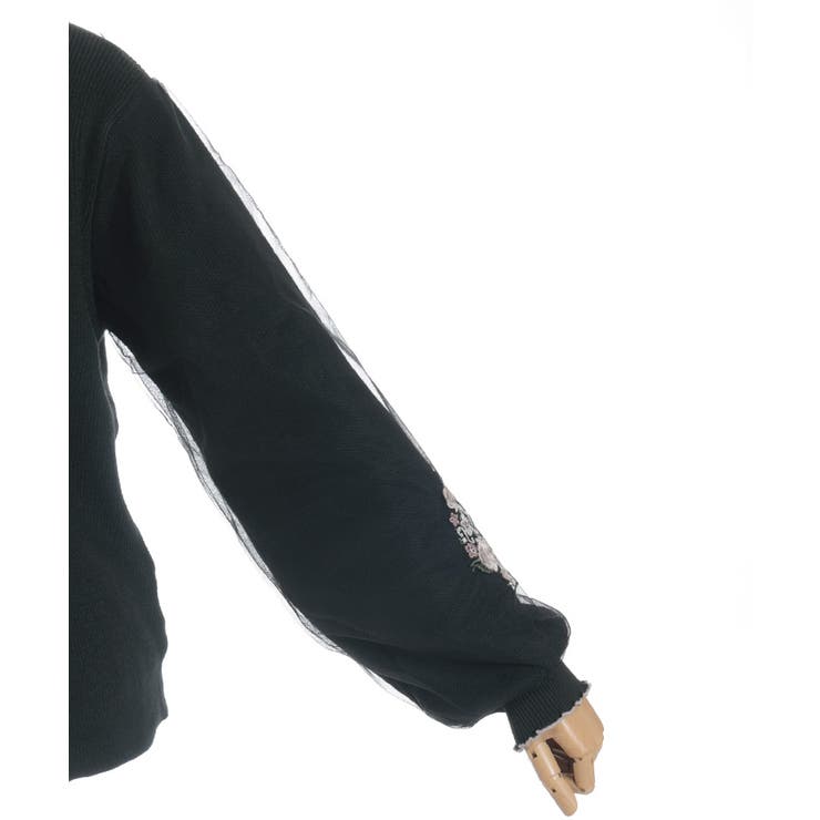 カメリア刺繍チュール袖ニット | axes femme | 詳細画像31 