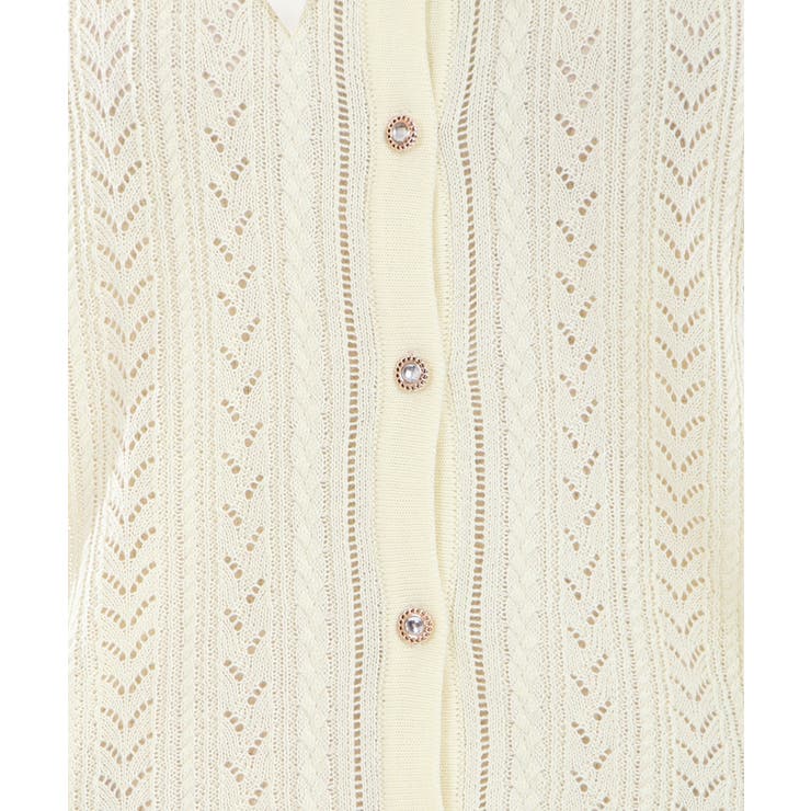 フリルレースニットCD[品番：IGAW0002411]｜axes femme（アクシーズ