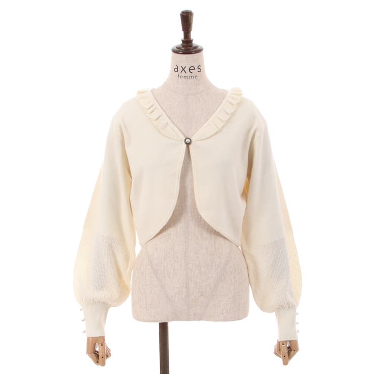 プチフリルニットボレロ[品番：IGAW0004099]｜axes femme