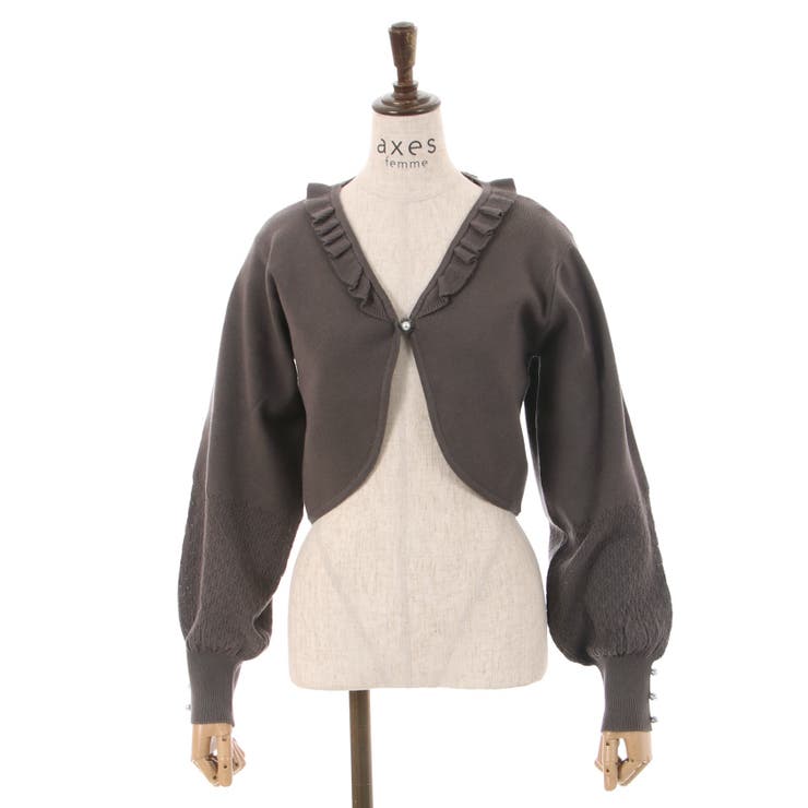 プチフリルニットボレロ[品番：IGAW0004099]｜axes femme