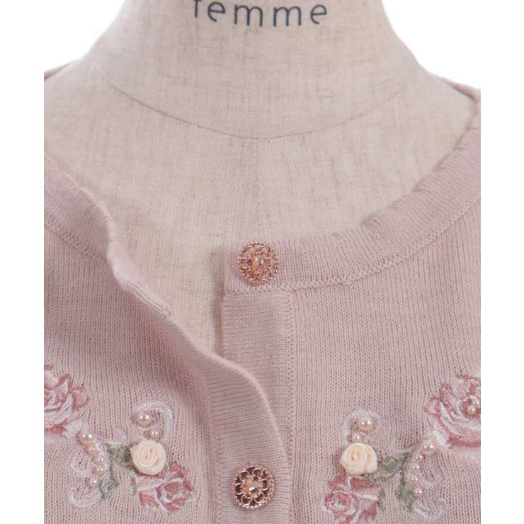 フラワーガーデン刺繍カーディガン | axes femme | 詳細画像19 
