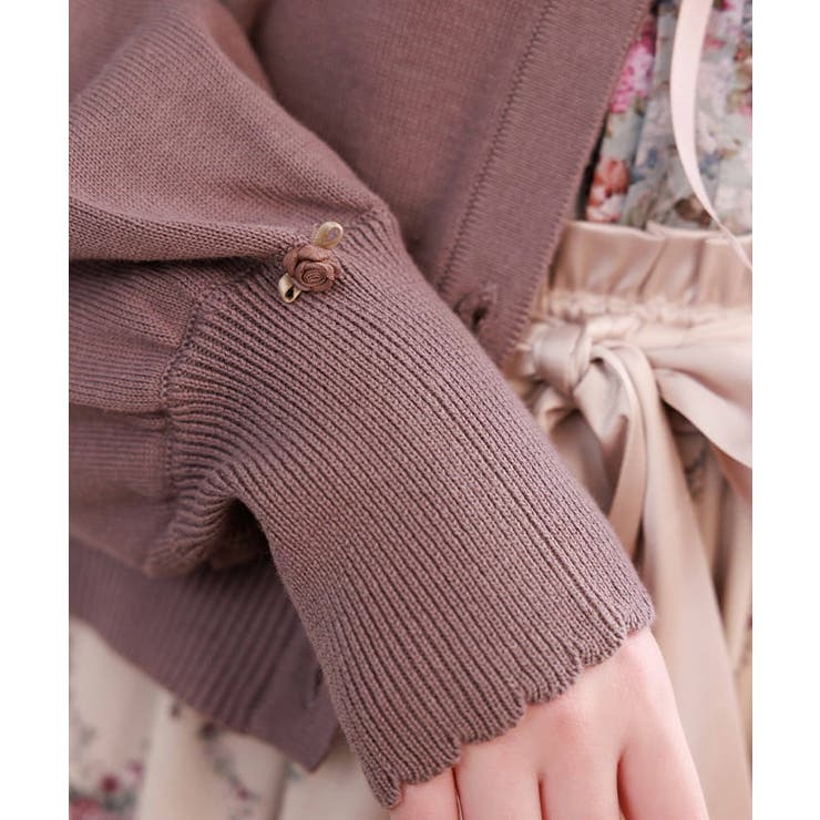 フラワーガーデン刺繍カーディガン | axes femme | 詳細画像7 