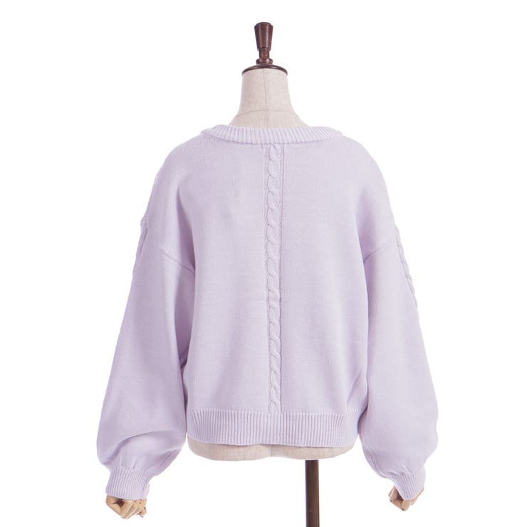 リボンポケットニットカーデ[品番：IGAW0005930]｜axes femme
