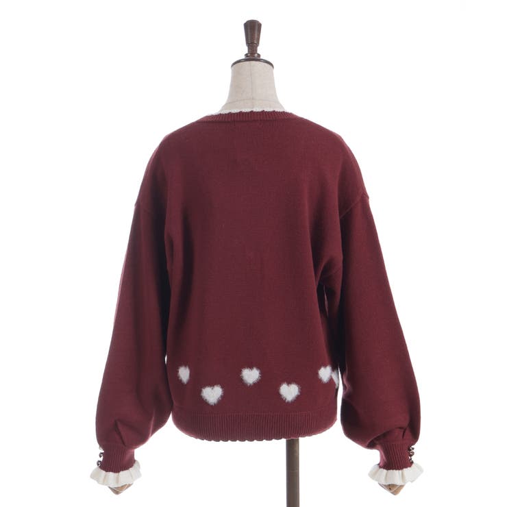 ハートジャカードニットカーディガン | axes femme | 詳細画像11 