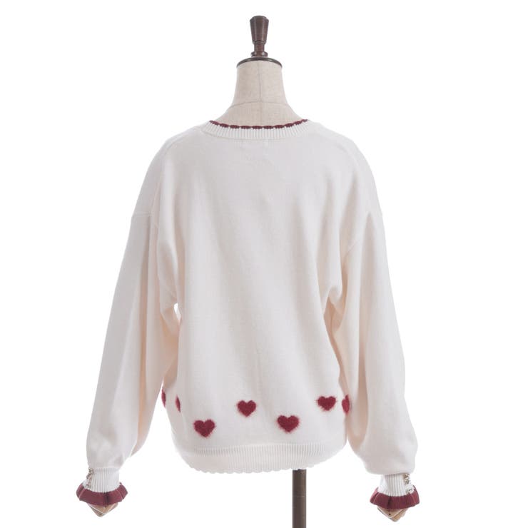 ハートジャカードニットカーディガン | axes femme | 詳細画像17 