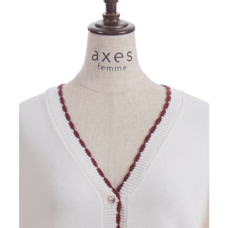 ハートジャカードニットカーディガン | axes femme | 詳細画像20 