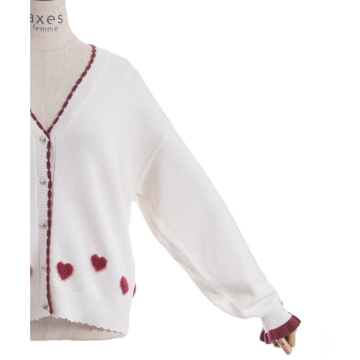 ハートジャカードニットカーディガン | axes femme | 詳細画像22 
