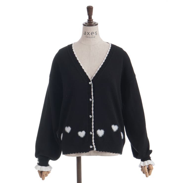 ハートジャカードニットカーディガン | axes femme | 詳細画像23 
