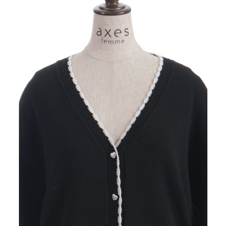 ハートジャカードニットカーディガン | axes femme | 詳細画像28 