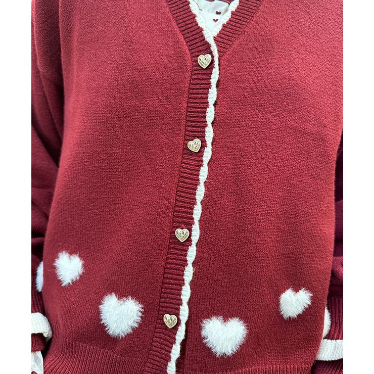 ハートジャカードニットカーディガン | axes femme | 詳細画像6 