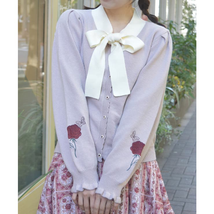 ピンク | ローズ・ステンドグラスカーディガン | axes femme