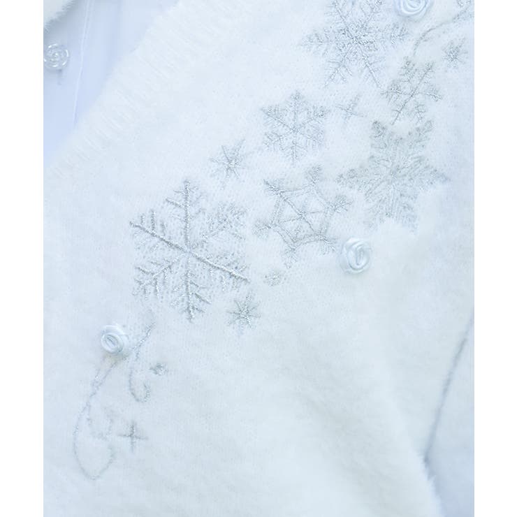 スノー・ローズ刺繍カーデ | axes femme | 詳細画像12 