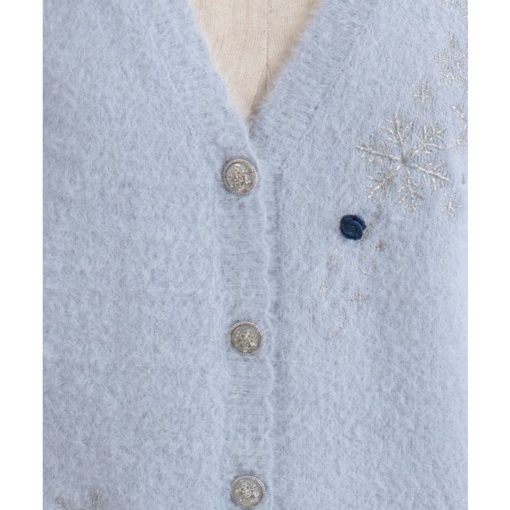 スノー・ローズ刺繍カーデ | axes femme | 詳細画像22 