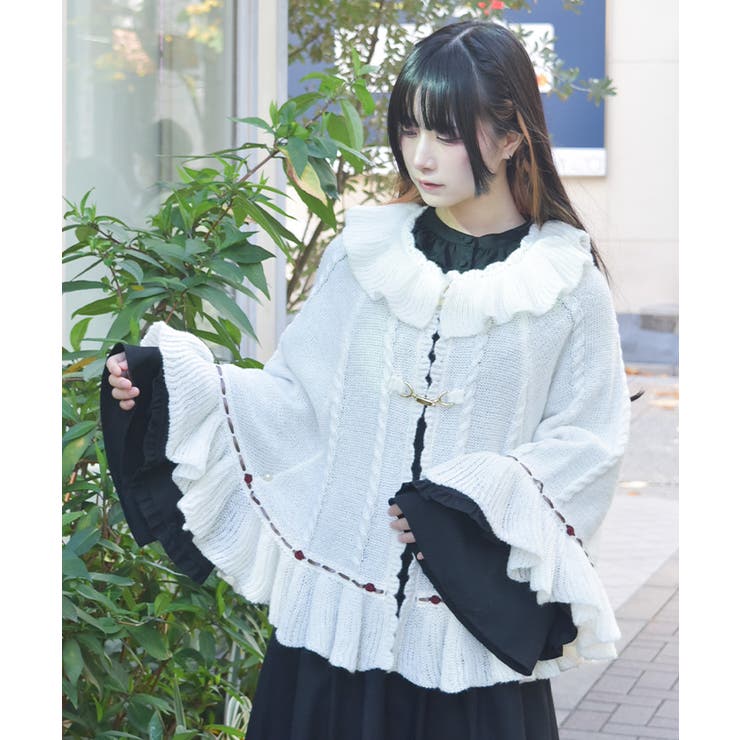 ふわふわモヘアニットケープ | axes femme | 詳細画像10 