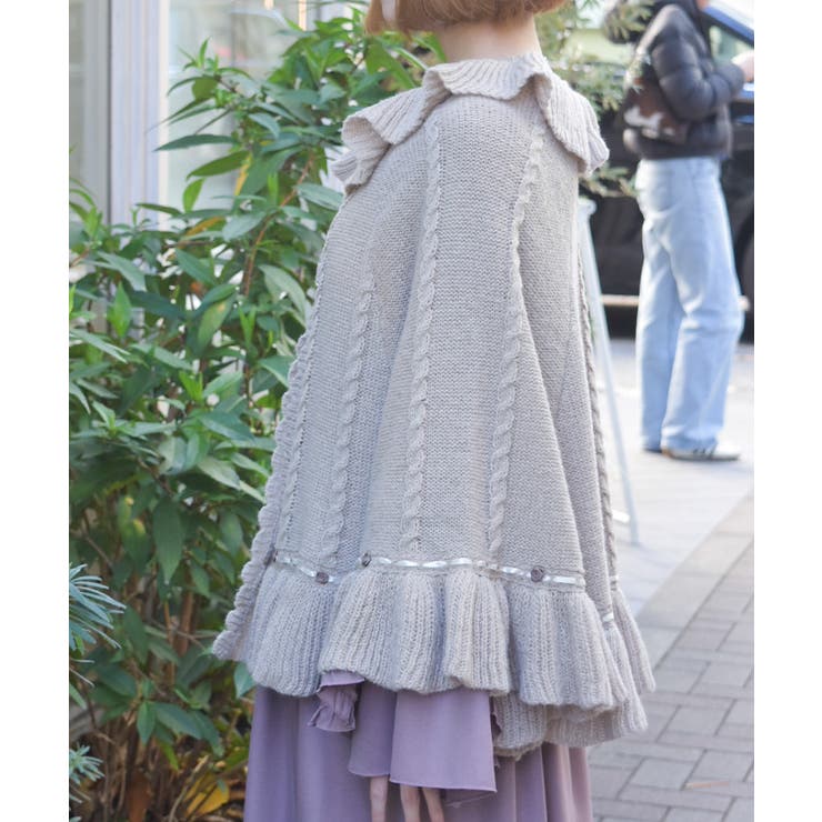 ふわふわモヘアニットケープ | axes femme | 詳細画像2 