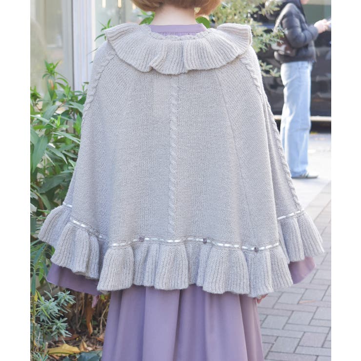 ふわふわモヘアニットケープ | axes femme | 詳細画像3 