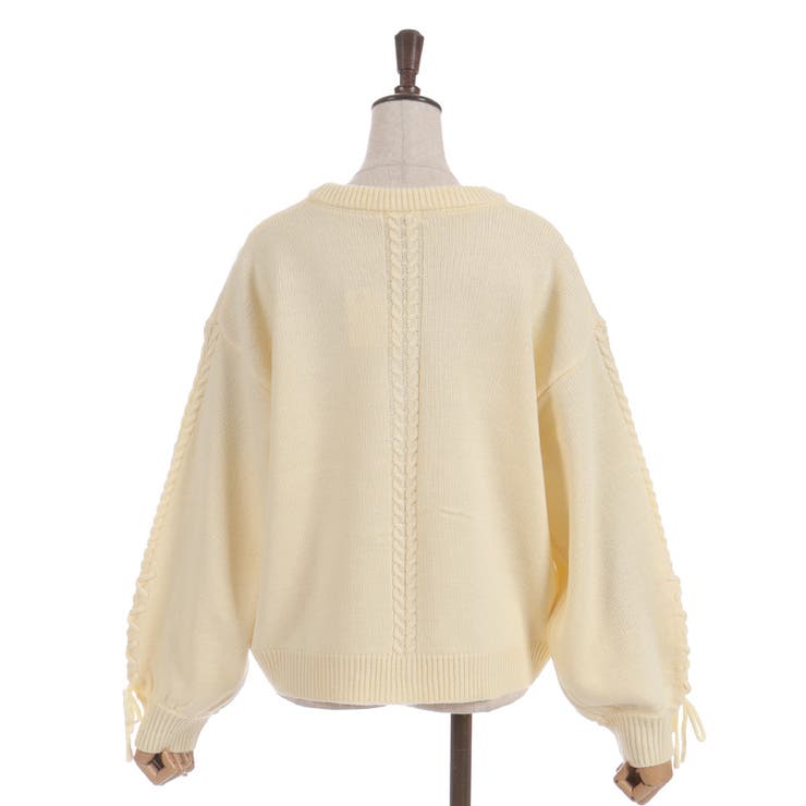 リボン釦編み上げニットカーディガン | axes femme | 詳細画像22 