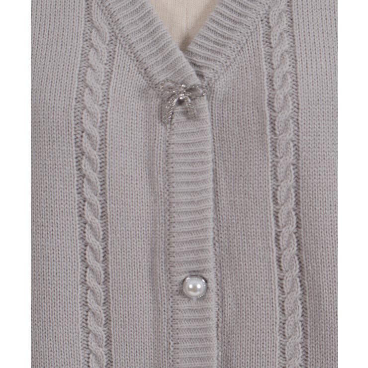 リボン釦編み上げニットカーディガン | axes femme | 詳細画像26 