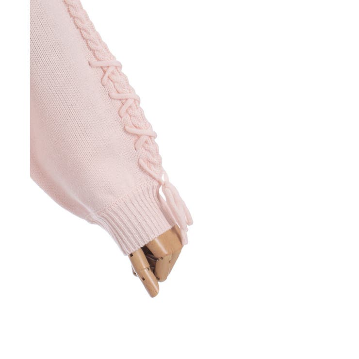 リボン釦編み上げニットカーディガン | axes femme | 詳細画像32 